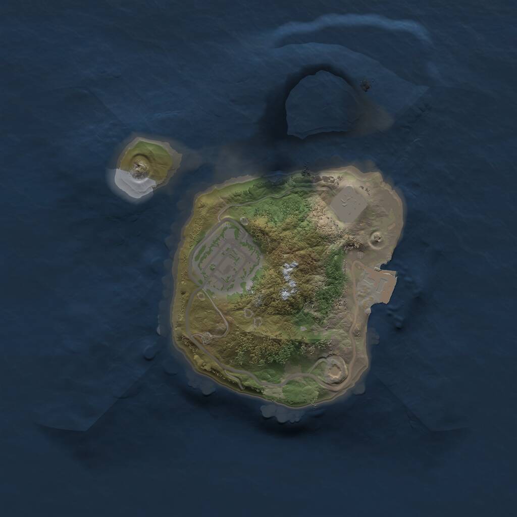 Rust Map: Procedural Map, Size: 1800, Seed: 100, 2 Monuments