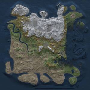 Thumbnail Rust Map: Procedural Map, Size: 3950, Seed: 426685491, 16 Monuments