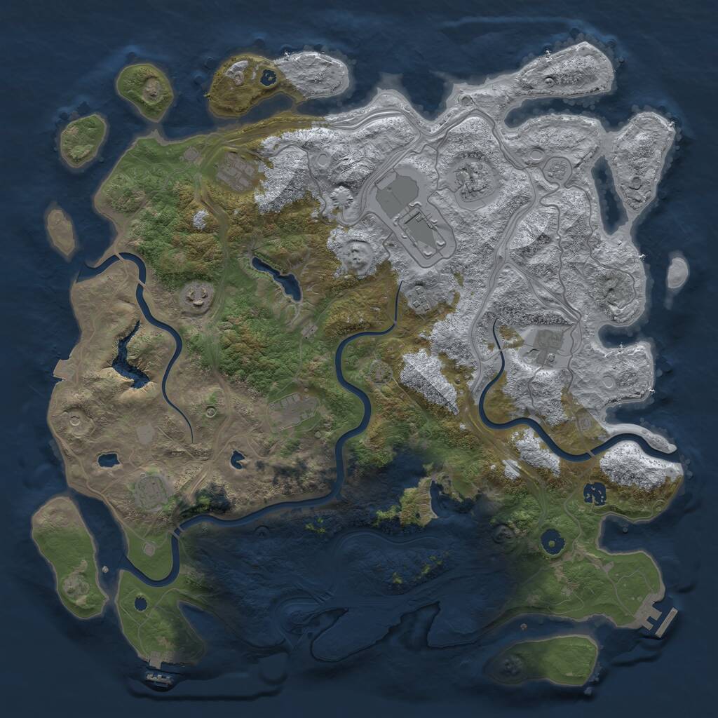 Rust Map: Procedural Map, Size: 4500, Seed: 776, 15 Monuments