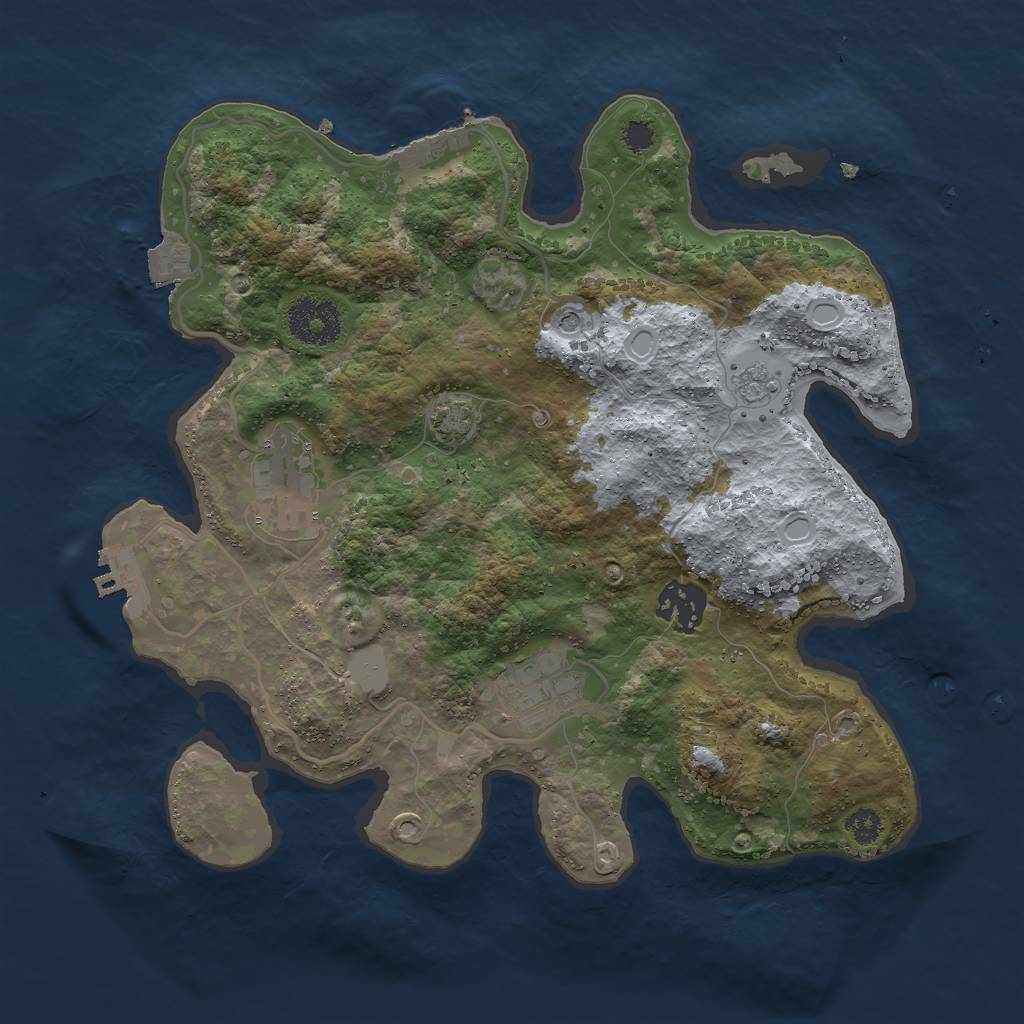 Rust Map: Procedural Map, Size: 3000, Seed: 147, 11 Monuments