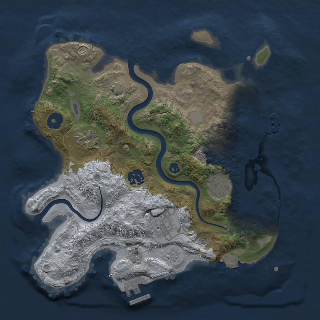 Rust Map: Procedural Map, Size: 3000, Seed: 1684879252, 11 Monuments