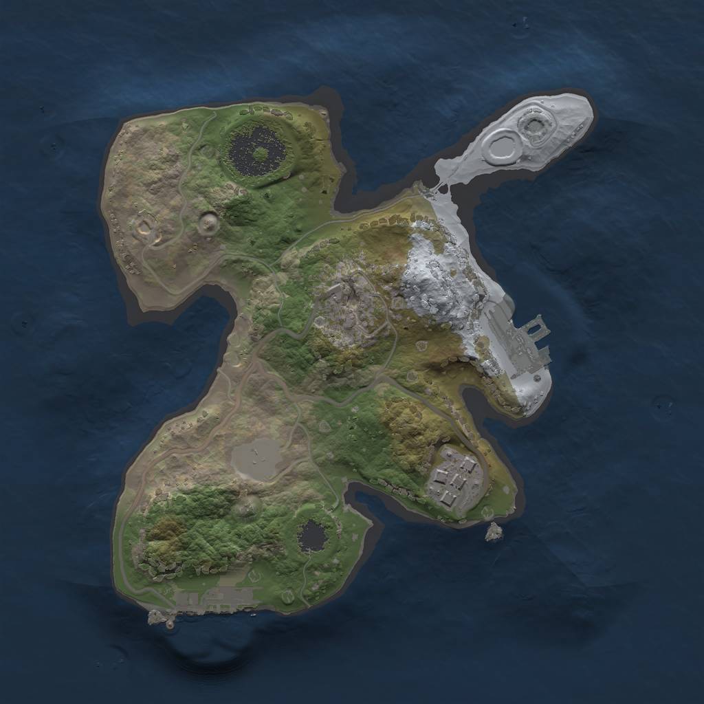 Rust Map: Procedural Map, Size: 2000, Seed: 45396712, 6 Monuments