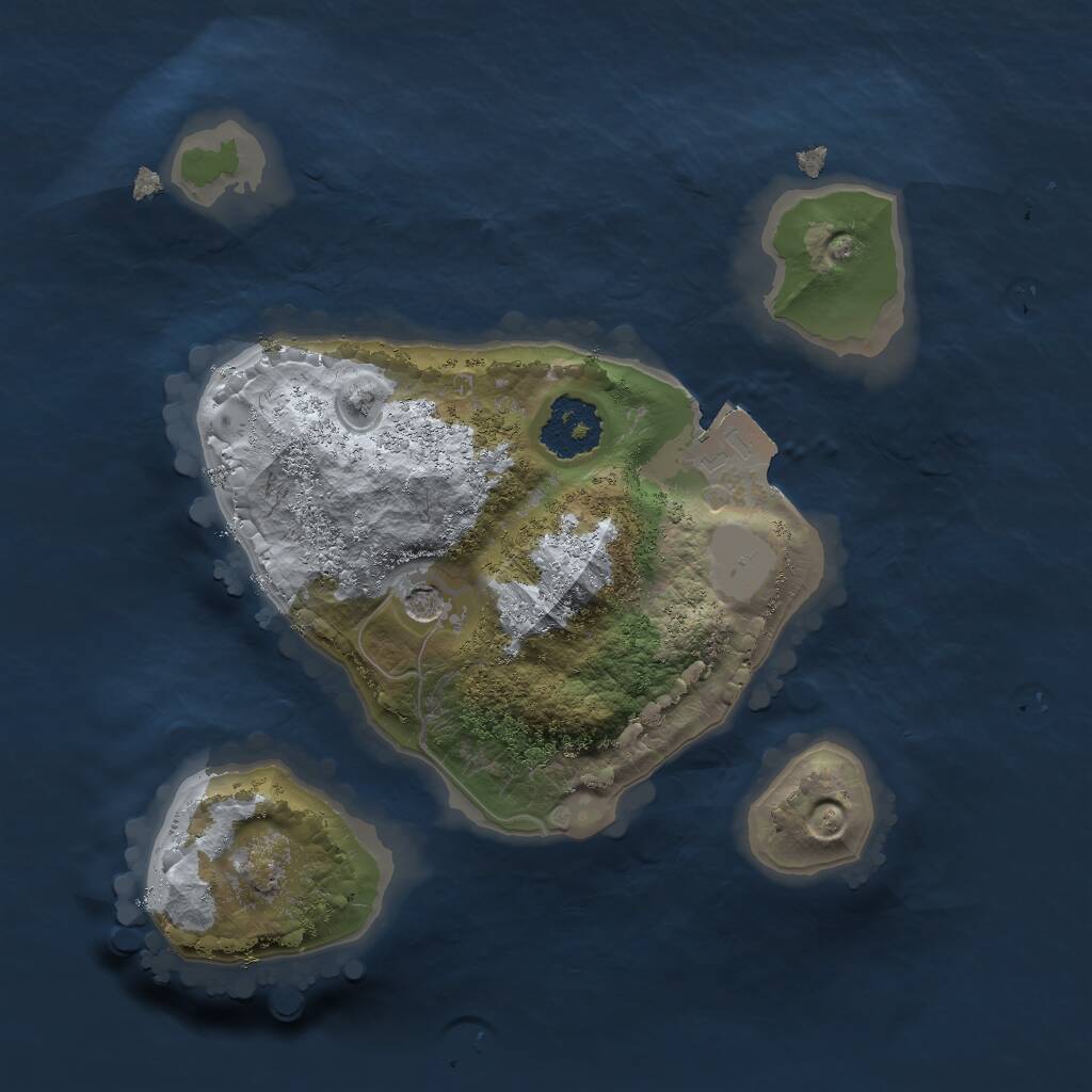 Rust Map: Procedural Map, Size: 1800, Seed: 125, 2 Monuments