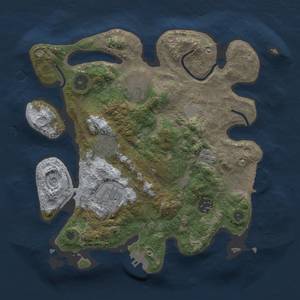 Thumbnail Rust Map: Procedural Map, Size: 3000, Seed: 2119837, 11 Monuments