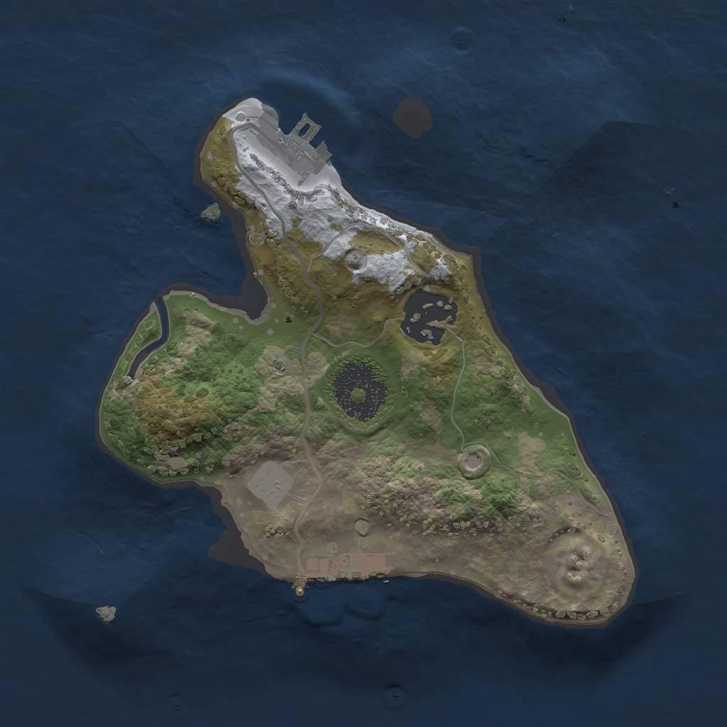 Rust Map: Procedural Map, Size: 2000, Seed: 8257, 6 Monuments