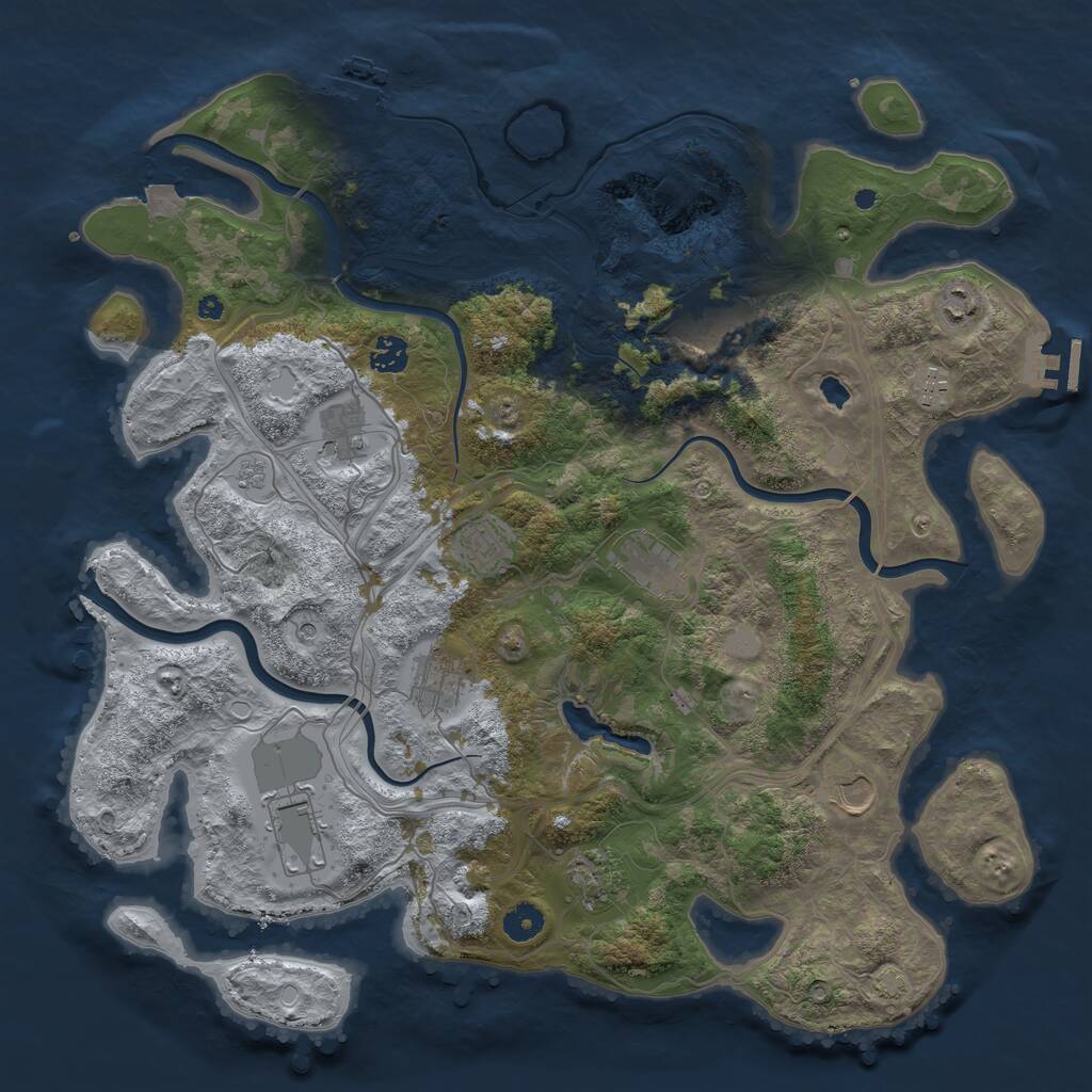 Rust Map: Procedural Map, Size: 4250, Seed: 9123177, 17 Monuments