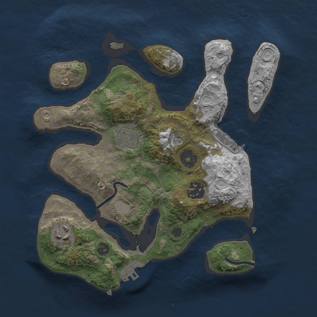 Rust Map: Procedural Map, Size: 2700, Seed: 31045009, 11 Monuments