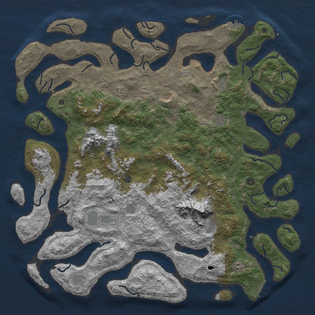 Rust Map: Procedural Map, Size: 5989, Seed: 2147483647, 19 Monuments