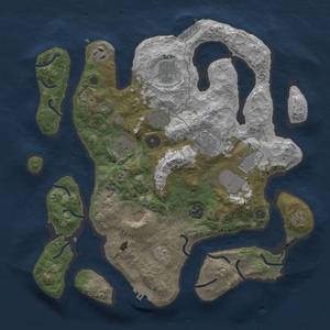 Thumbnail Rust Map: Procedural Map, Size: 3500, Seed: 1331245554, 17 Monuments