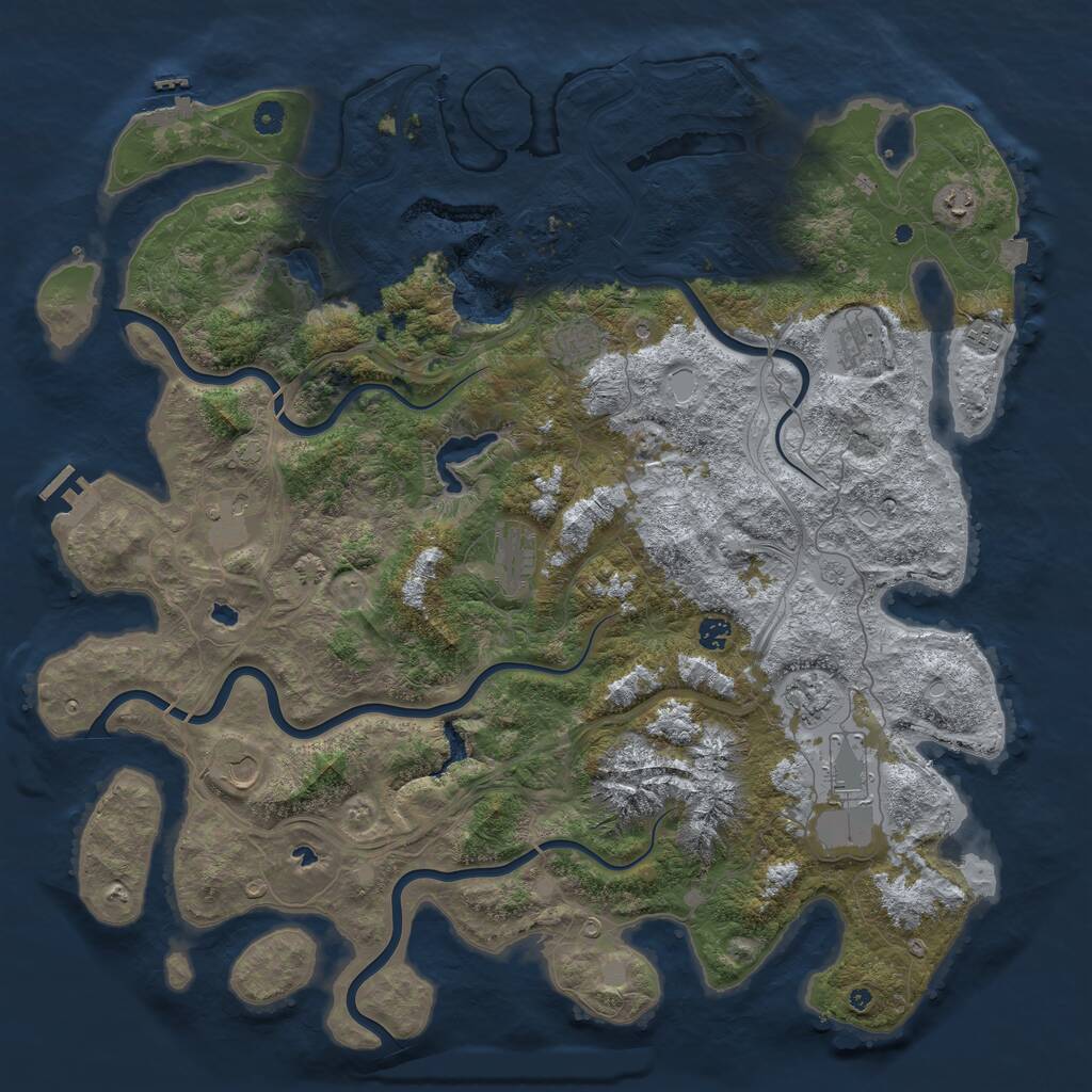 Rust Map: Procedural Map, Size: 5000, Seed: 96503626, 16 Monuments
