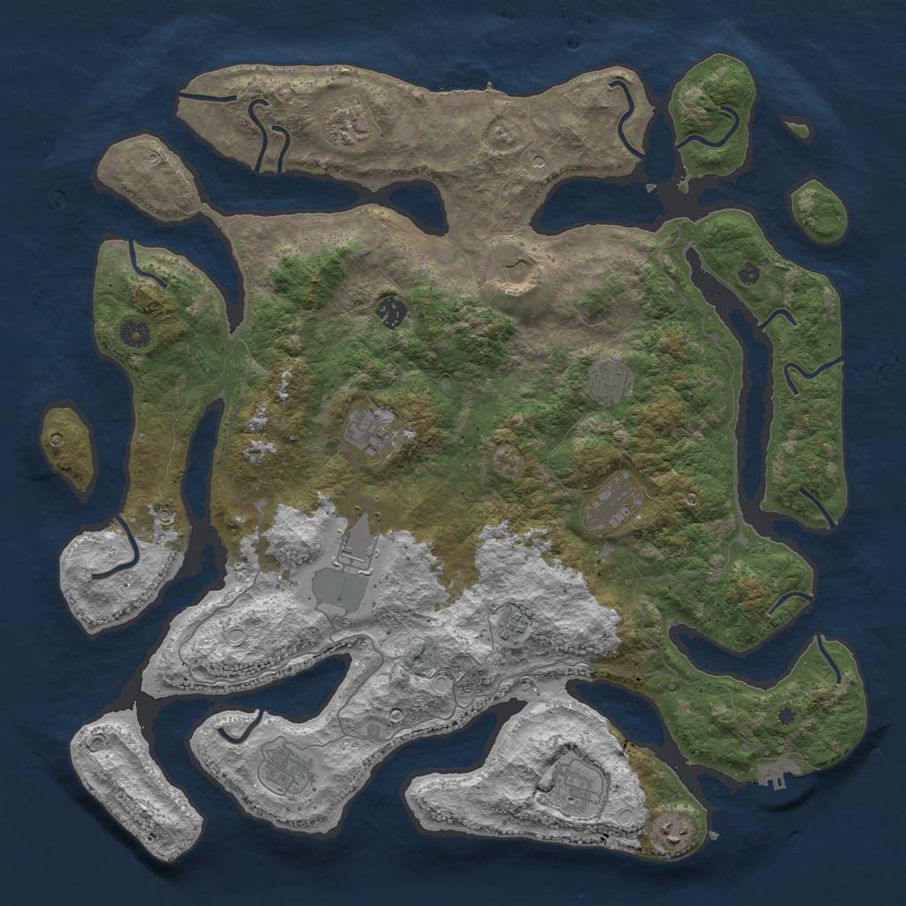 Rust Map: Procedural Map, Size: 4544, Seed: 2147483647, 19 Monuments