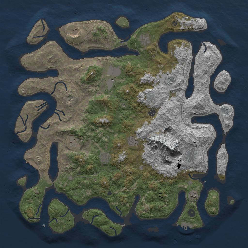 Rust Map: Procedural Map, Size: 5000, Seed: 81839961, 19 Monuments