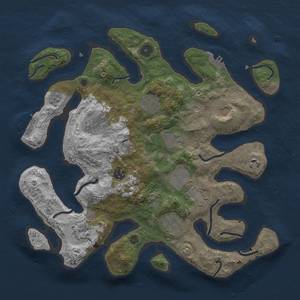 Thumbnail Rust Map: Procedural Map, Size: 3700, Seed: 1977611318, 18 Monuments