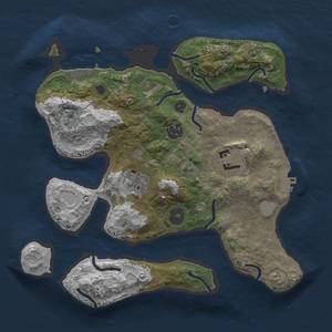 Thumbnail Rust Map: Procedural Map, Size: 3000, Seed: 2133162495, 10 Monuments