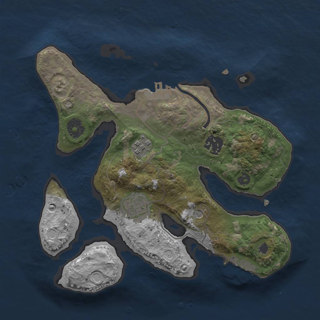 Rust Map: Procedural Map, Size: 2600, Seed: 489, 11 Monuments