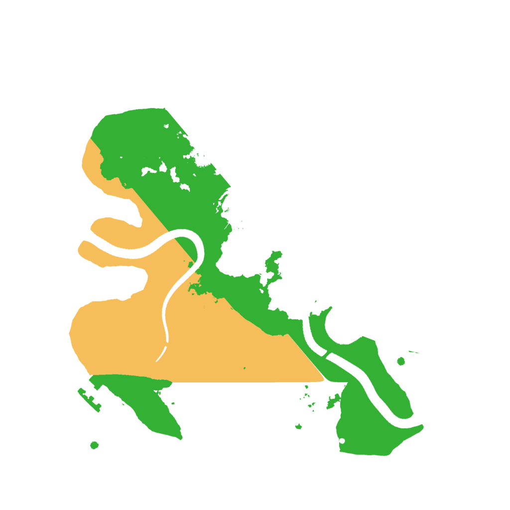 Biome Rust Map: Procedural Map, Size: 2600, Seed: 1351695091