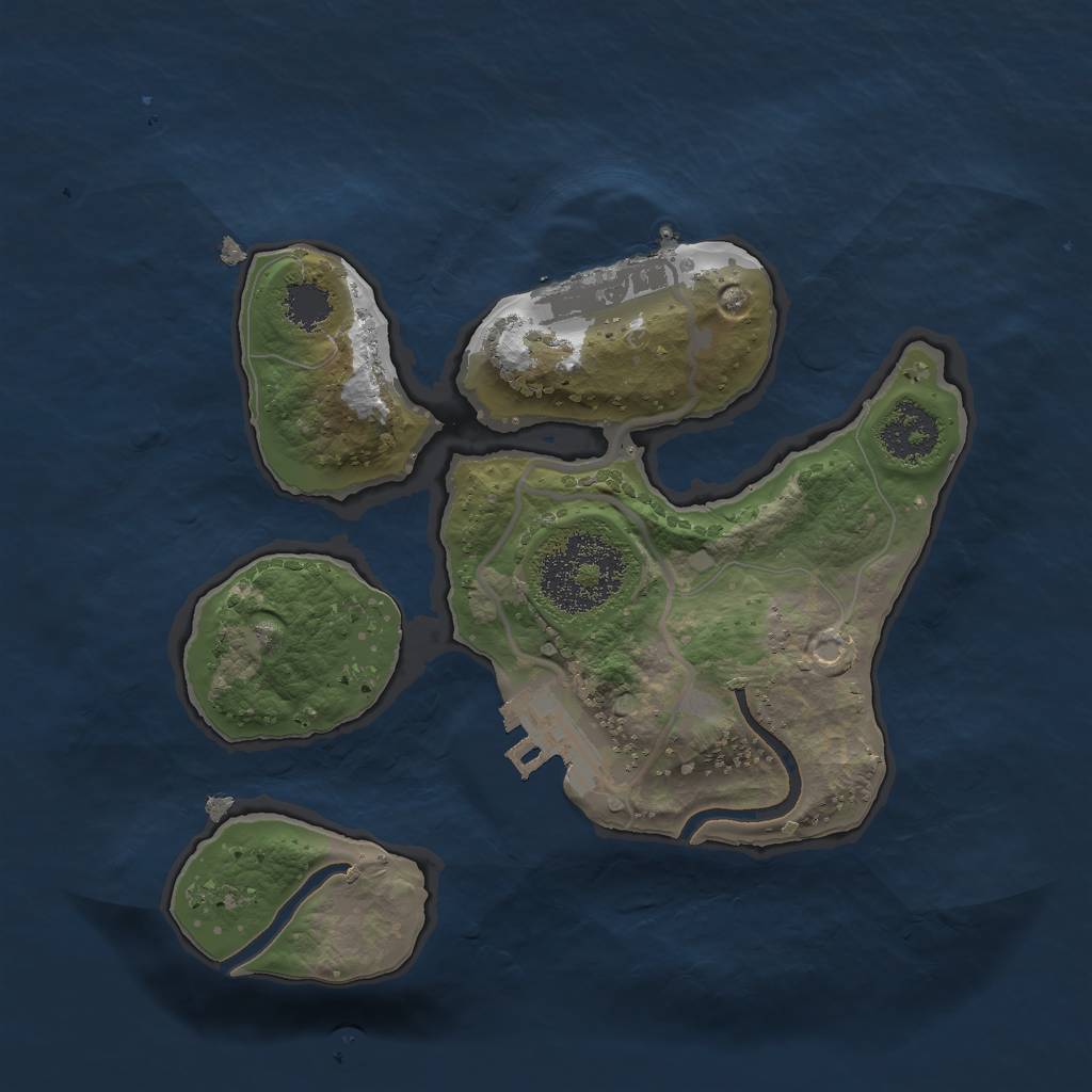 Rust Map: Procedural Map, Size: 2000, Seed: 547687, 7 Monuments