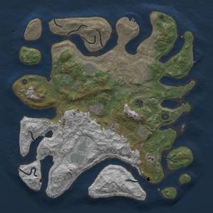 Thumbnail Rust Map: Procedural Map, Size: 4250, Seed: 33, 17 Monuments