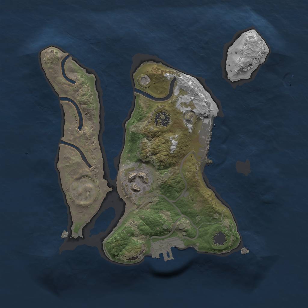 Rust Map: Procedural Map, Size: 2000, Seed: 2566565, 8 Monuments