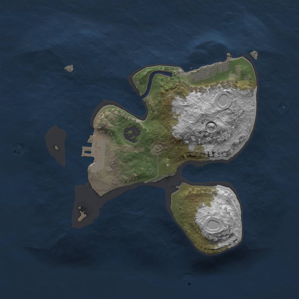 Rust Map: Procedural Map, Size: 1800, Seed: 2049182485, 7 Monuments