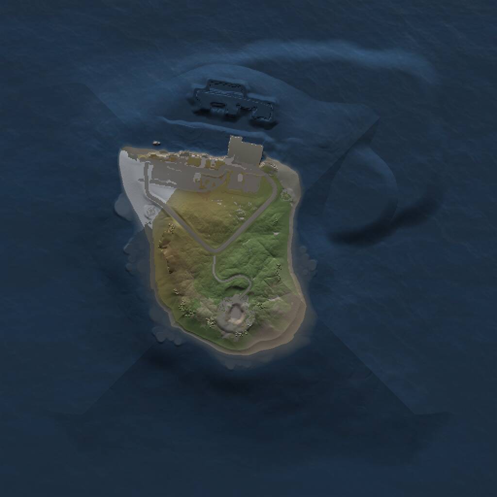 Rust Map: Procedural Map, Size: 1000, Seed: 7202001, 2 Monuments