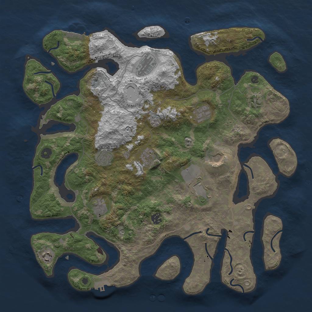 Rust Map: Procedural Map, Size: 4250, Seed: 6947, 19 Monuments