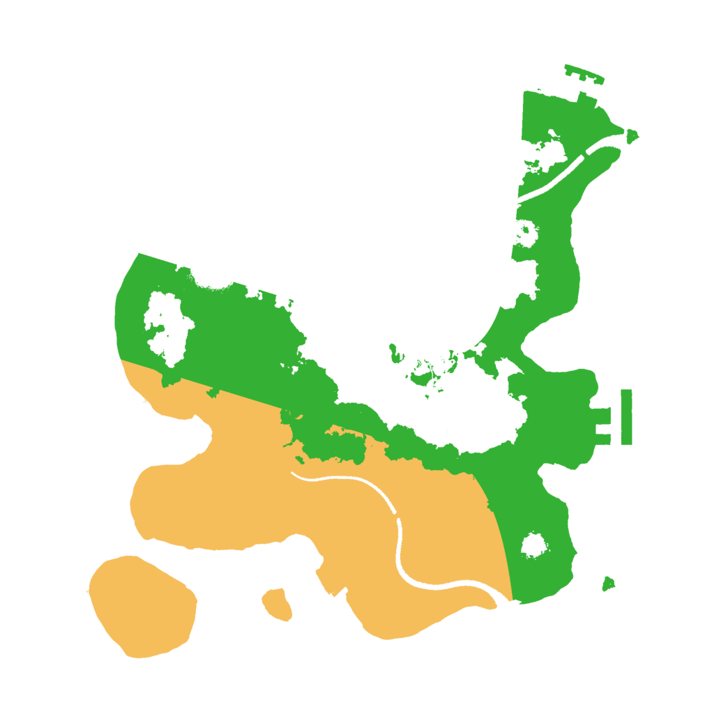 Biome Rust Map: Procedural Map, Size: 2600, Seed: 682409195