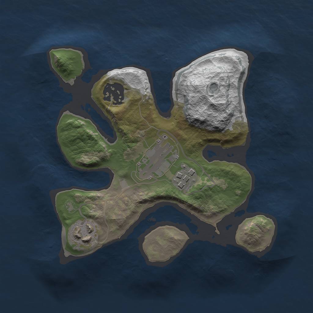 Rust Map: Barren, Size: 2100, Seed: 13825, 6 Monuments