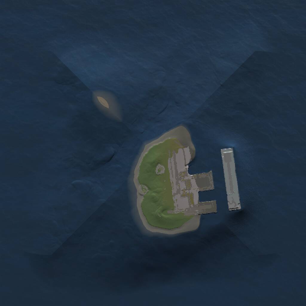 Rust Map: Procedural Map, Size: 1000, Seed: 6732001, 2 Monuments