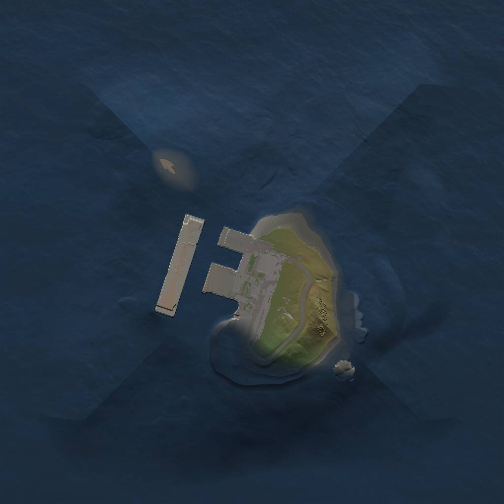 Rust Map: Procedural Map, Size: 1000, Seed: 6732001, 2 Monuments