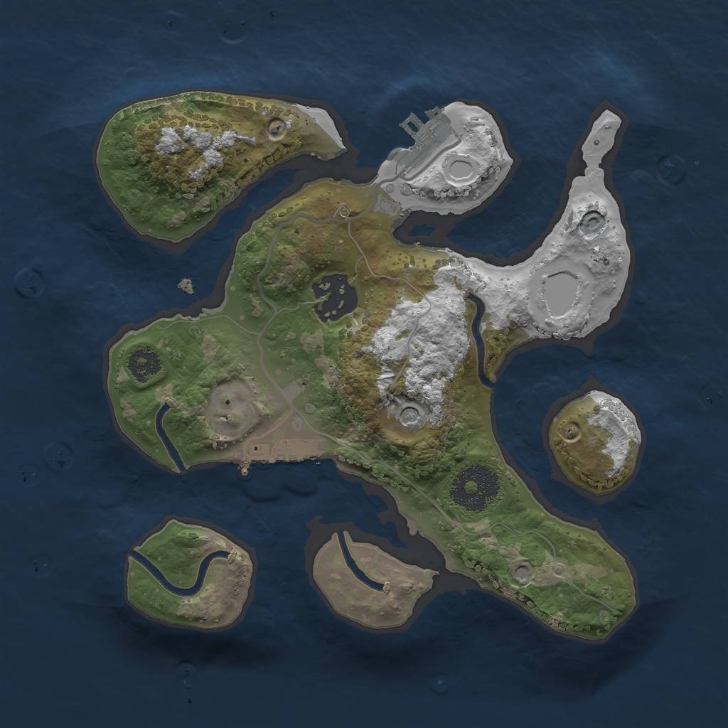 Rust Map: Procedural Map, Size: 2350, Seed: 234534562, 9 Monuments