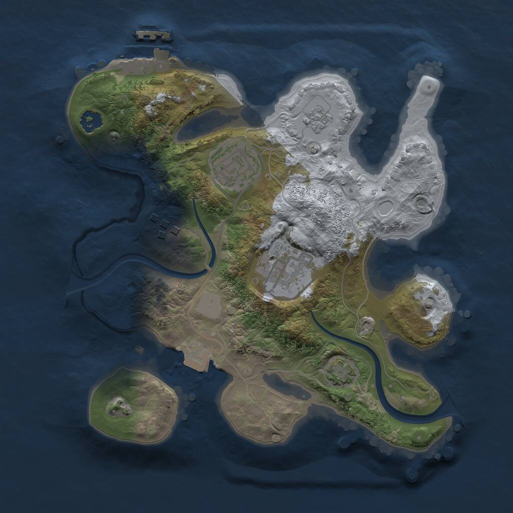Rust Map: Procedural Map, Size: 2350, Seed: 234534562, 7 Monuments