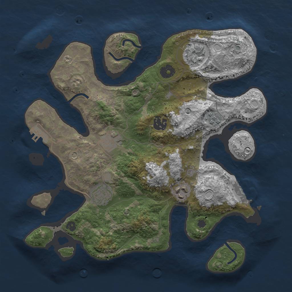 Rust Map: Procedural Map, Size: 3100, Seed: 926589362, 14 Monuments