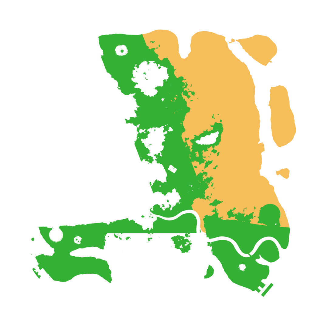 Biome Rust Map: Procedural Map, Size: 3999, Seed: 3810