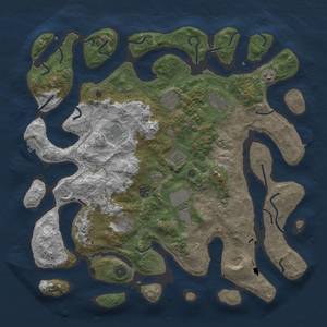 Thumbnail Rust Map: Procedural Map, Size: 4500, Seed: 200805280, 19 Monuments