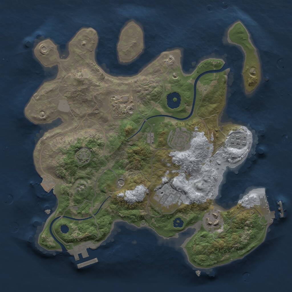 Rust Map: Procedural Map, Size: 2800, Seed: 8192, 10 Monuments