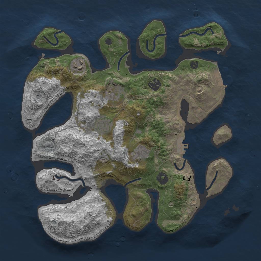 Rust Map: Procedural Map, Size: 3300, Seed: 95, 13 Monuments