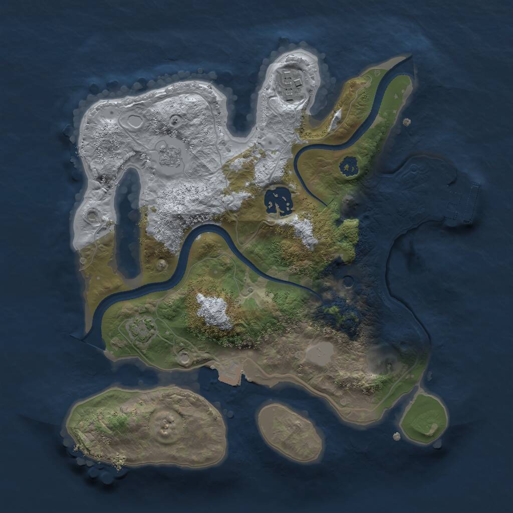 Rust Map: Procedural Map, Size: 2620, Seed: 1887542, 7 Monuments