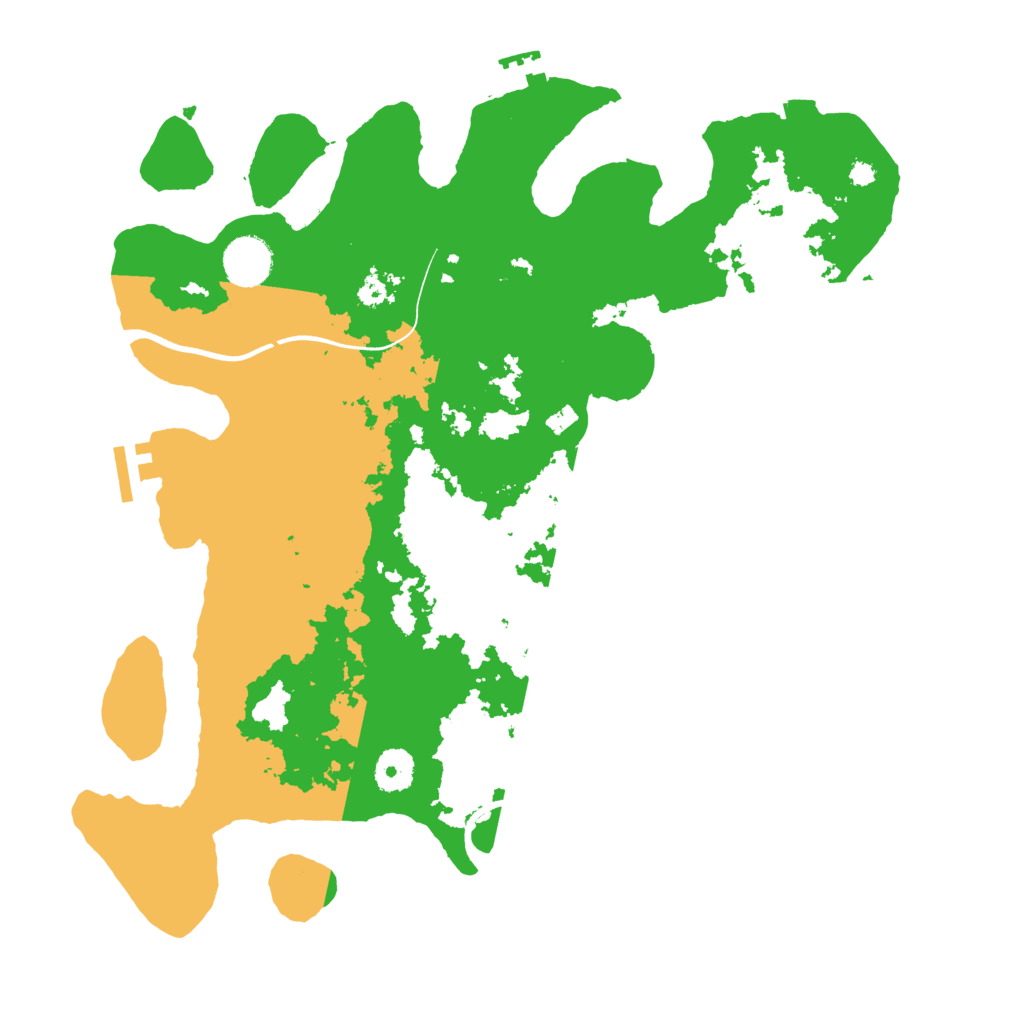 Biome Rust Map: Procedural Map, Size: 3700, Seed: 886282522