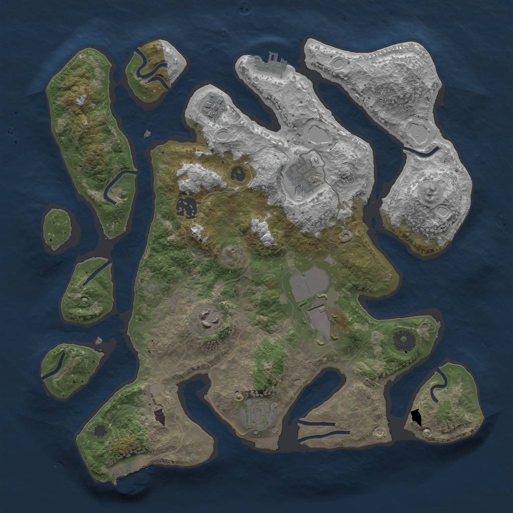 Rust Map: Procedural Map, Size: 3500, Seed: 20210902, 14 Monuments