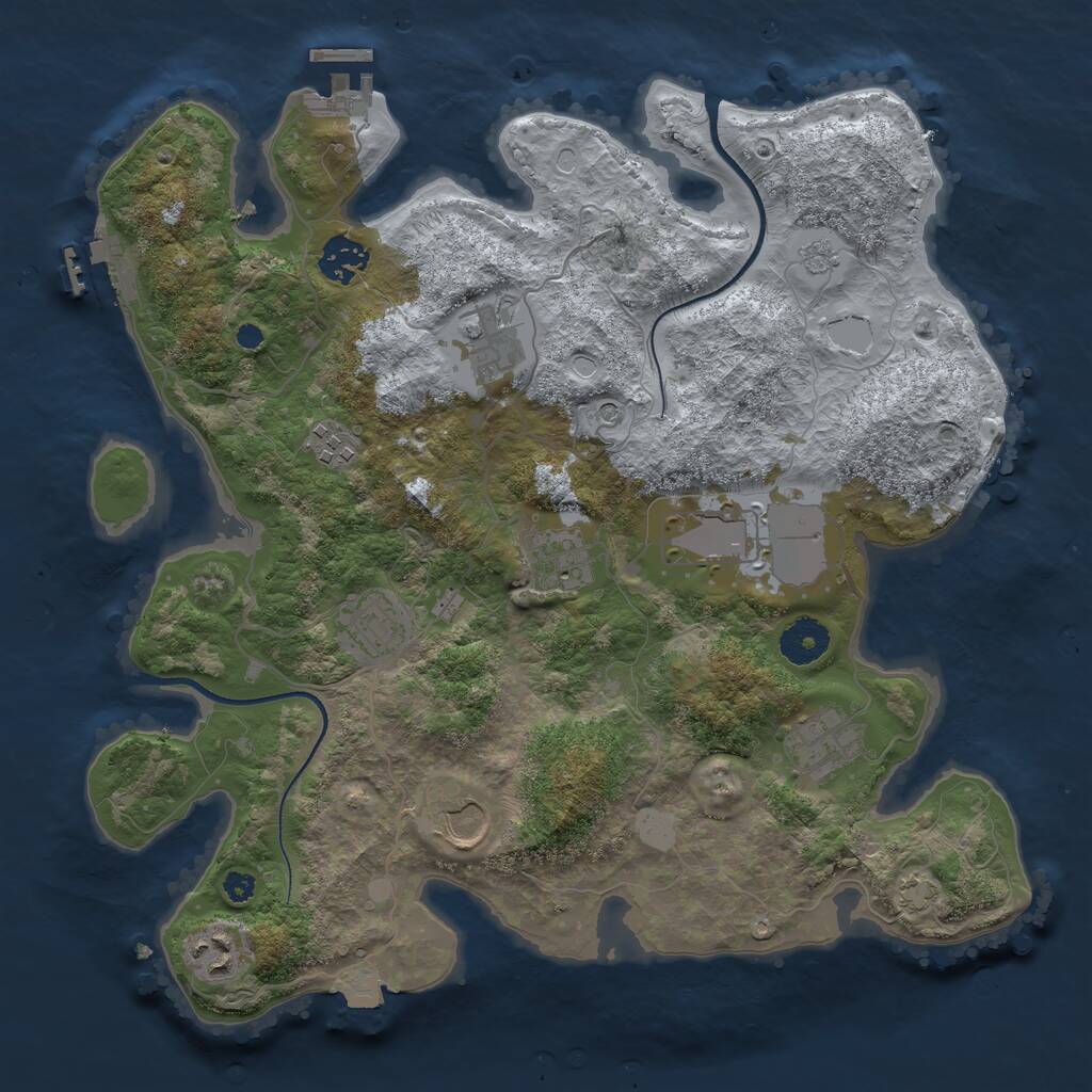 Rust Map: Procedural Map, Size: 3500, Seed: 20210902, 15 Monuments