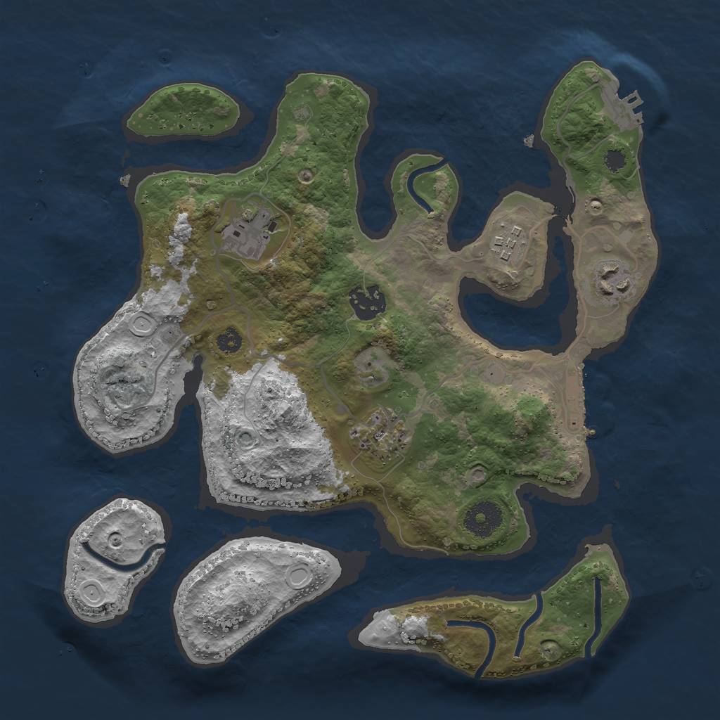 Rust Map: Procedural Map, Size: 3000, Seed: 970956026, 12 Monuments