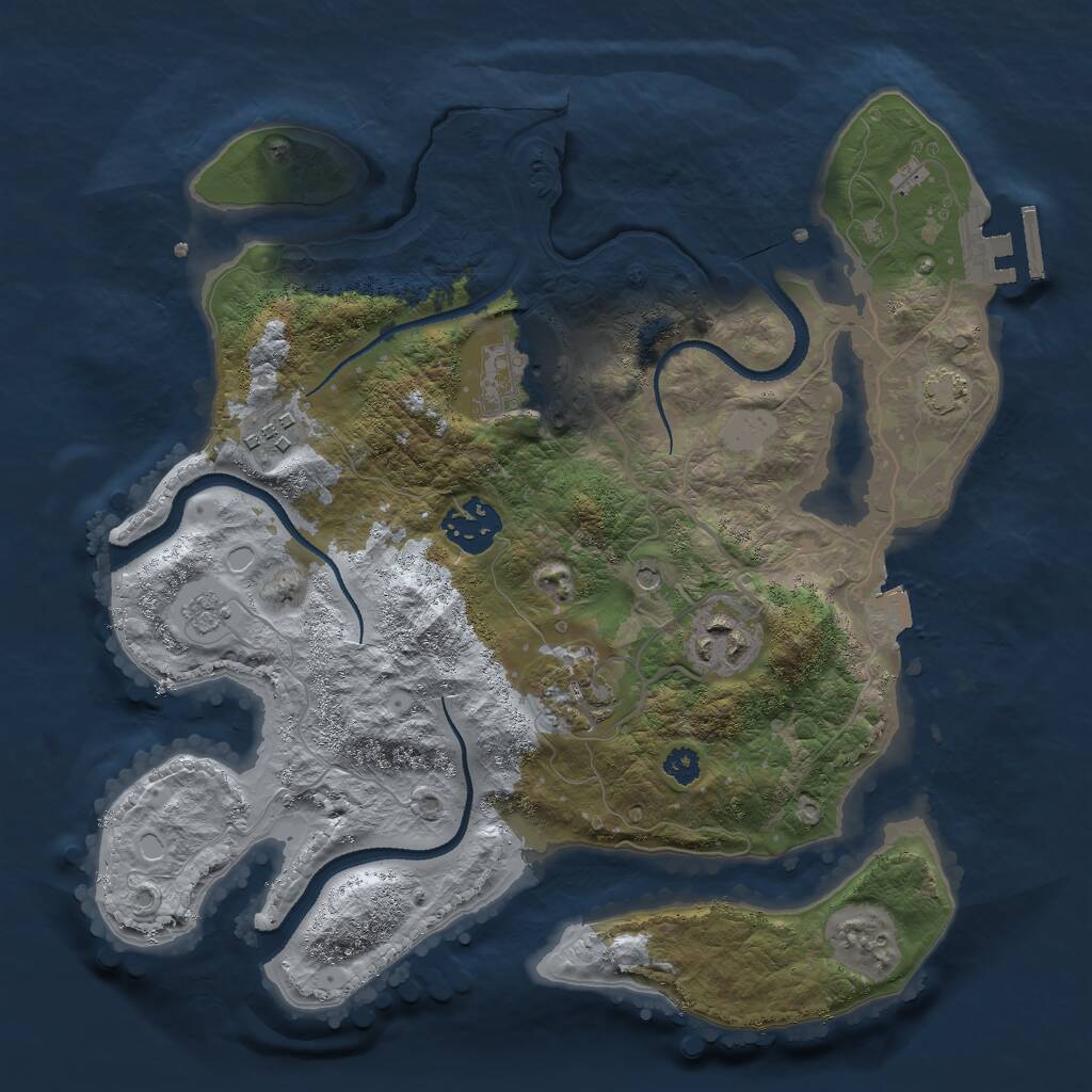 Rust Map: Procedural Map, Size: 3000, Seed: 970956026, 10 Monuments
