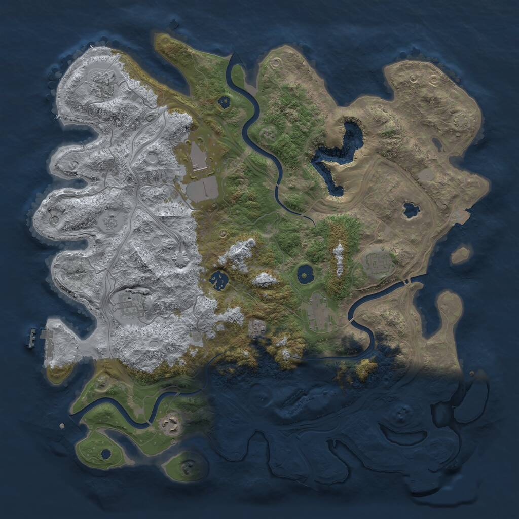 Rust Map: Procedural Map, Size: 4250, Seed: 1525727854, 14 Monuments