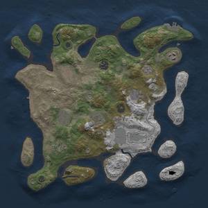 Thumbnail Rust Map: Procedural Map, Size: 3500, Seed: 1776965880, 17 Monuments