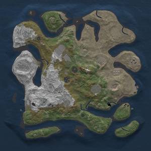 Thumbnail Rust Map: Procedural Map, Size: 3700, Seed: 245537775, 19 Monuments