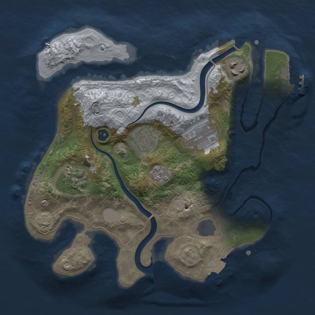 Rust Map: Procedural Map, Size: 2700, Seed: 121212, 8 Monuments