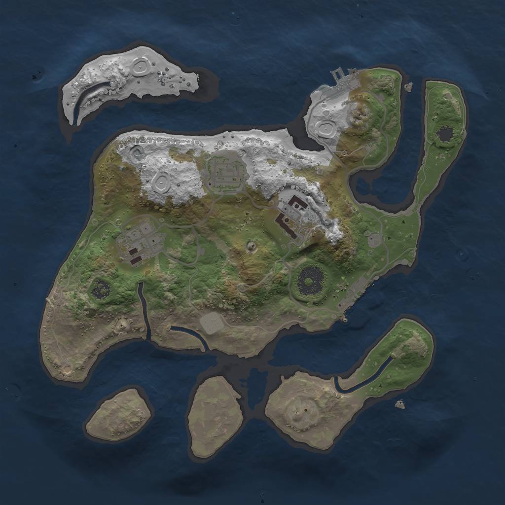 Rust Map: Procedural Map, Size: 2700, Seed: 121212, 10 Monuments