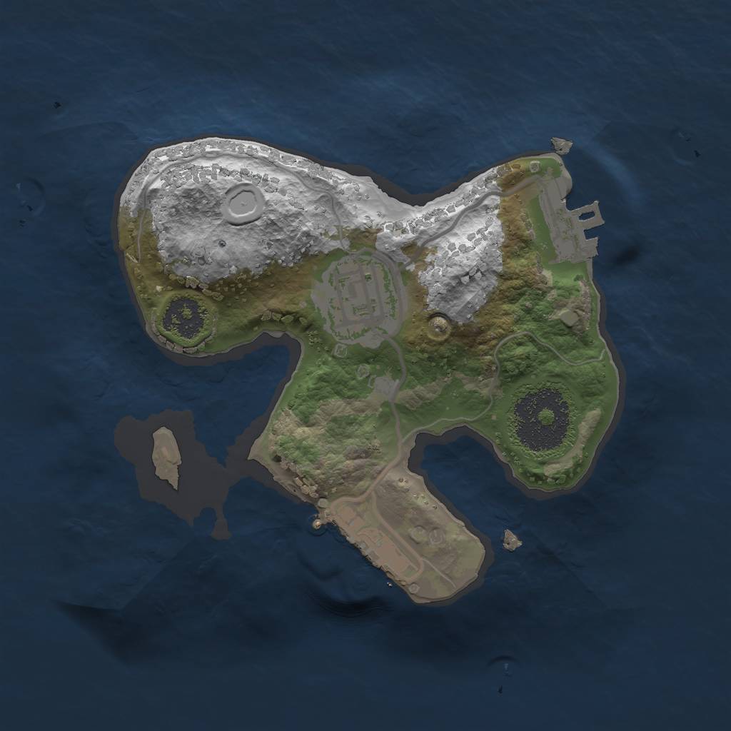 Rust Map: Procedural Map, Size: 1855, Seed: 1234, 8 Monuments