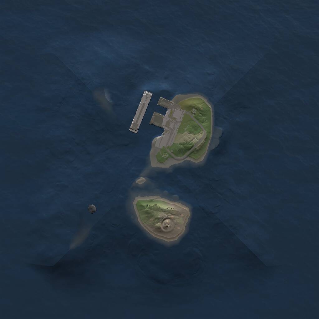 Rust Map: Procedural Map, Size: 1500, Seed: 2000, 2 Monuments